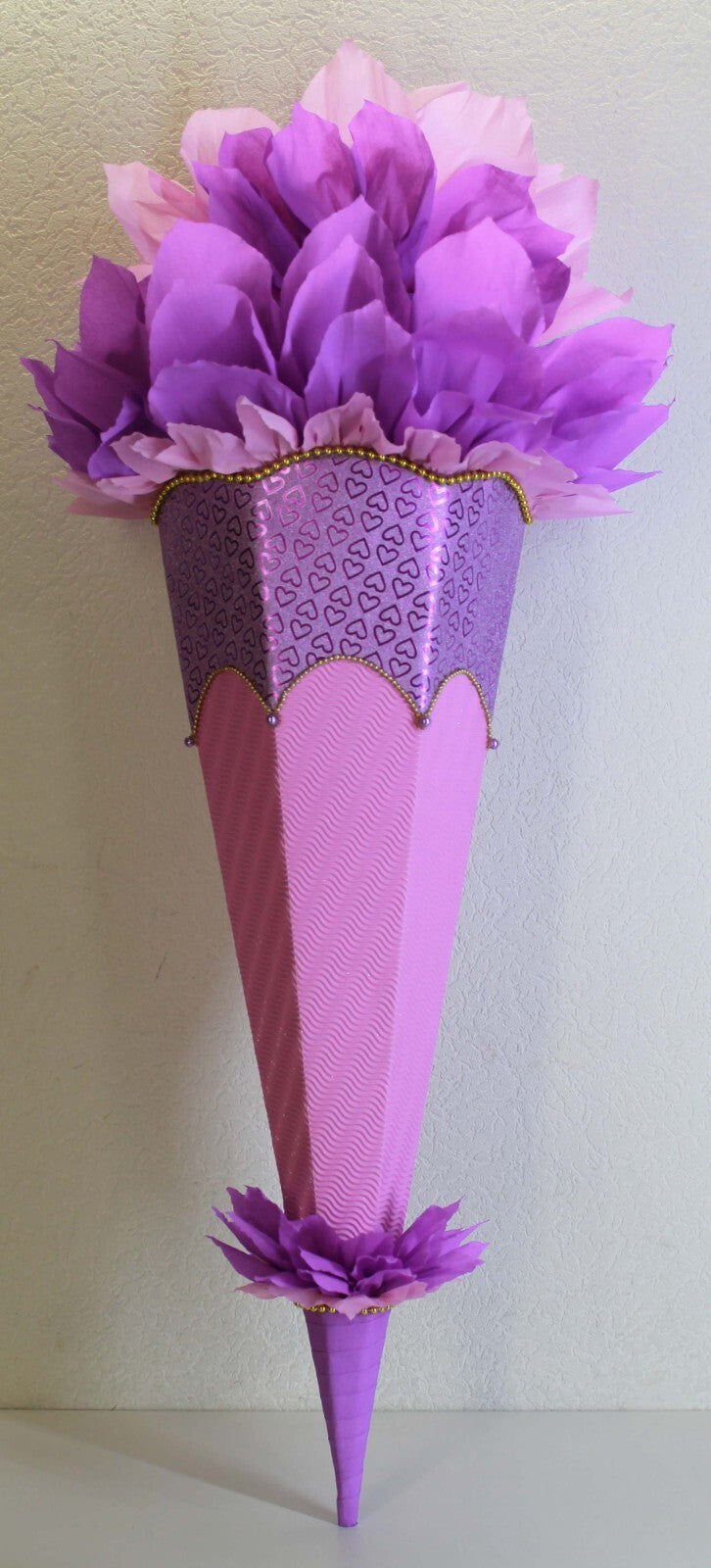 SCHULTÜTE ZUCKERTÜTE OHNE BUCHSTABEN ! Rohling 70 75 80 85 cm Mädchen GLITZER