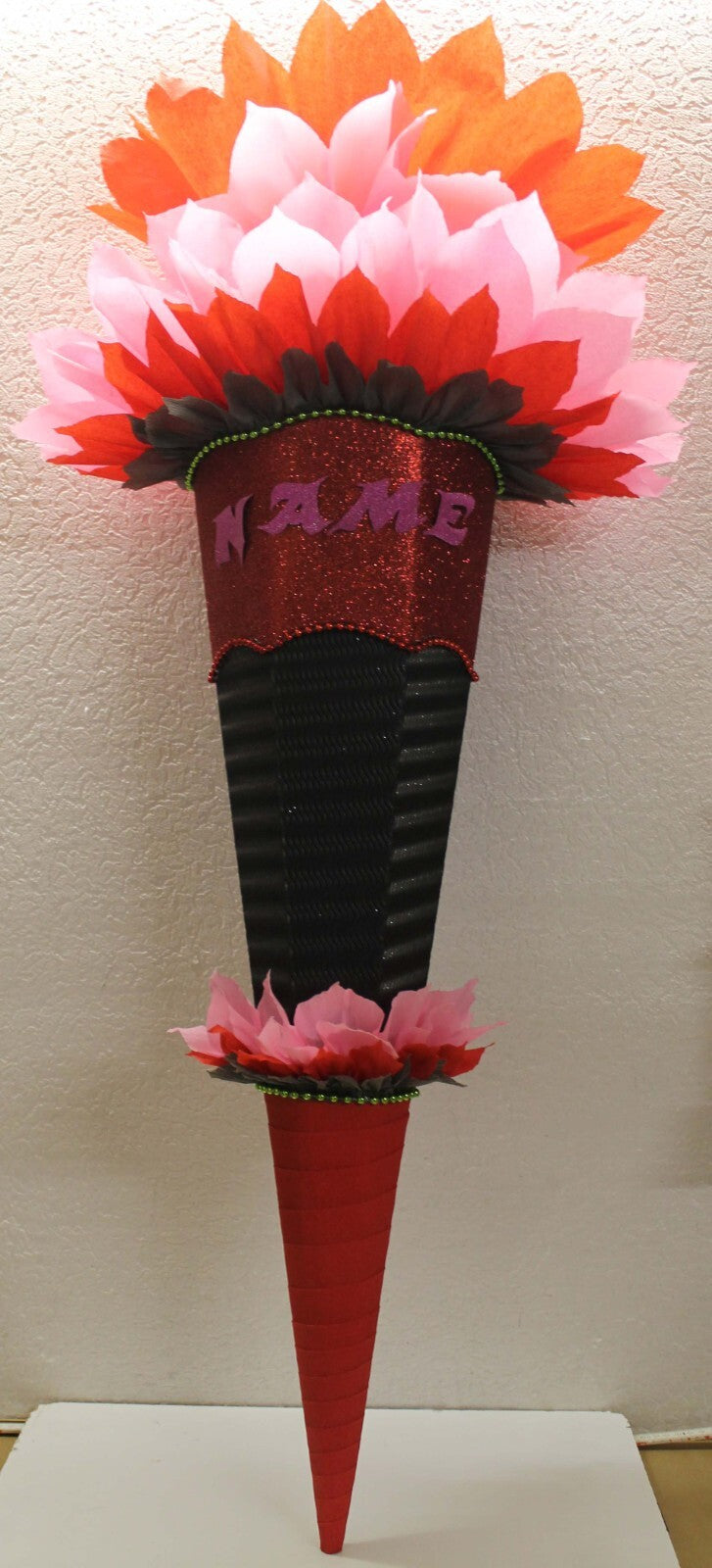 SCHULTÜTE ZUCKERTÜTE OHNE BUCHSTABEN ! Rohling 70 75 80 85 cm Mädchen GLITZER