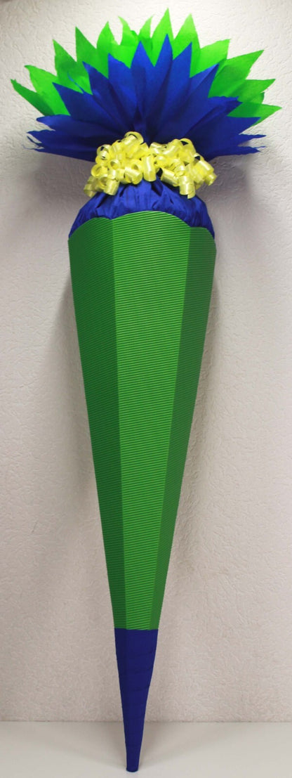 SCHULTÜTE ZUCKERTÜTE OHNE BUCHSTABEN !!KORPUS 70 80 85 90 100cm REGENBOGENFARBEN