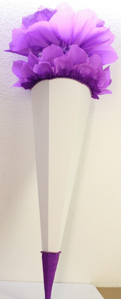 SCHULTÜTE ZUCKERTÜTE OHNE BUCHSTABEN Rohling 40 70 75 80 85 90 100cm 1m Mädchen