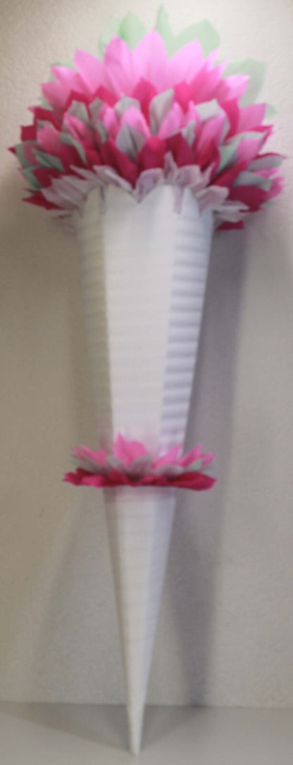 SCHULTÜTE ZUCKERTÜTE OHNE BUCHSTABEN Rohling 40 70 75 80 85 90 100cm 1m Mädchen