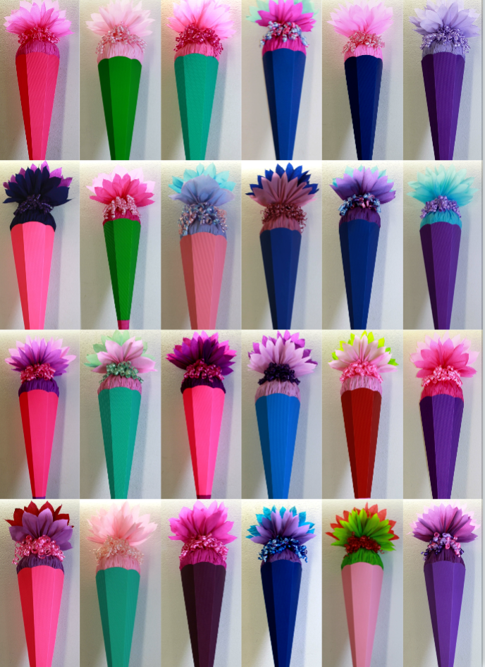 SCHULTÜTE ZUCKERTÜTE OHNE BUCHSTABEN! Rohling 40 70 80 85 90 1m passend z.Ranzen