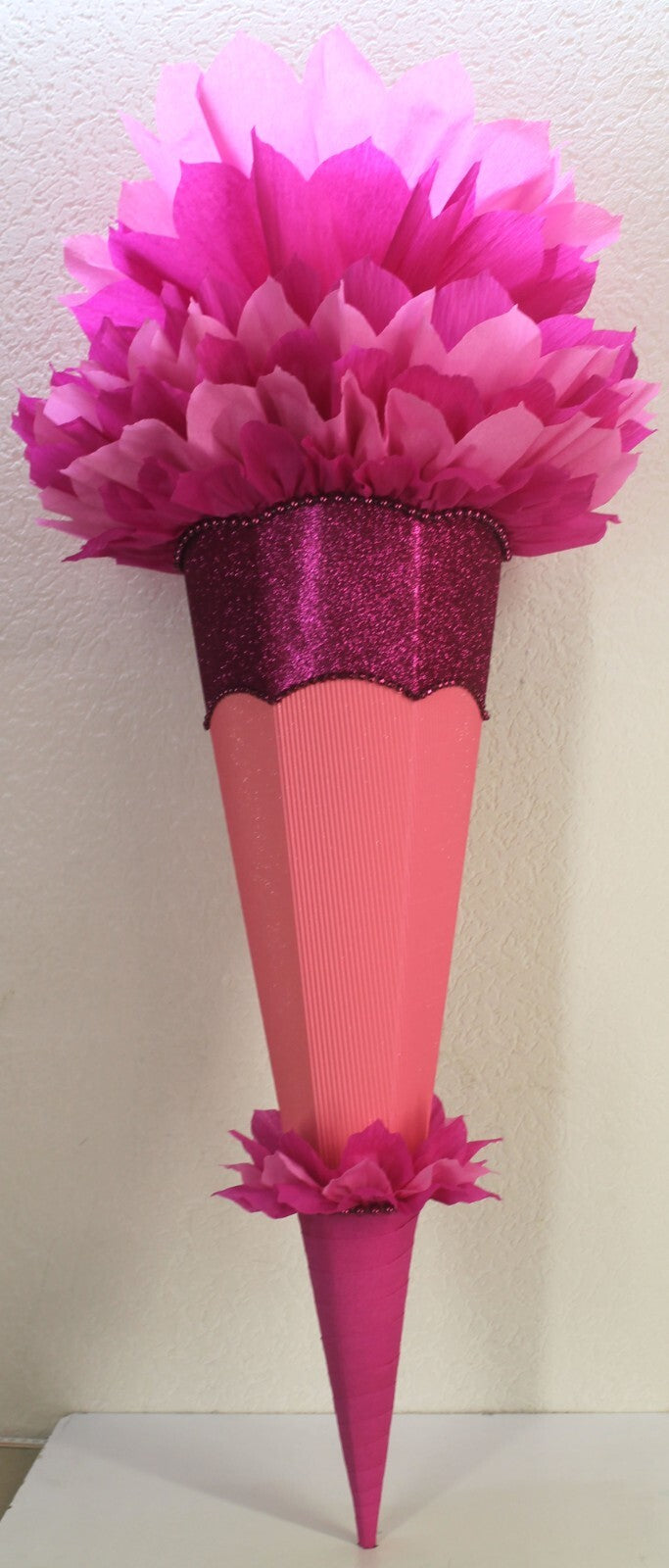 SCHULTÜTE ZUCKERTÜTE OHNE BUCHSTABEN ! Rohling 70 75 80 85 cm Mädchen GLITZER