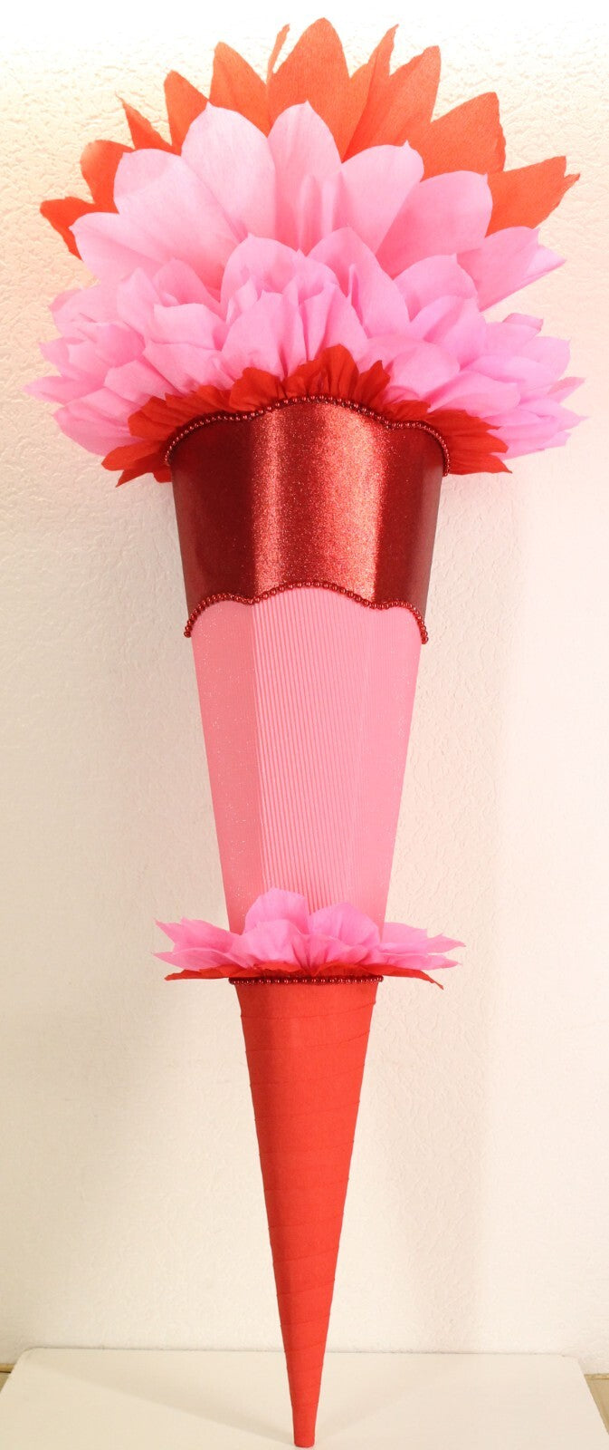 SCHULTÜTE ZUCKERTÜTE OHNE BUCHSTABEN ! Rohling 70 75 80 85 cm Mädchen GLITZER