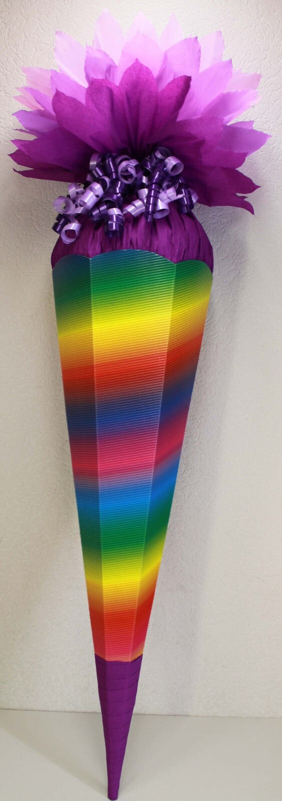 SCHULTÜTE ZUCKERTÜTE OHNE BUCHSTABEN !!KORPUS 70 80 85 90 100cm REGENBOGENFARBEN