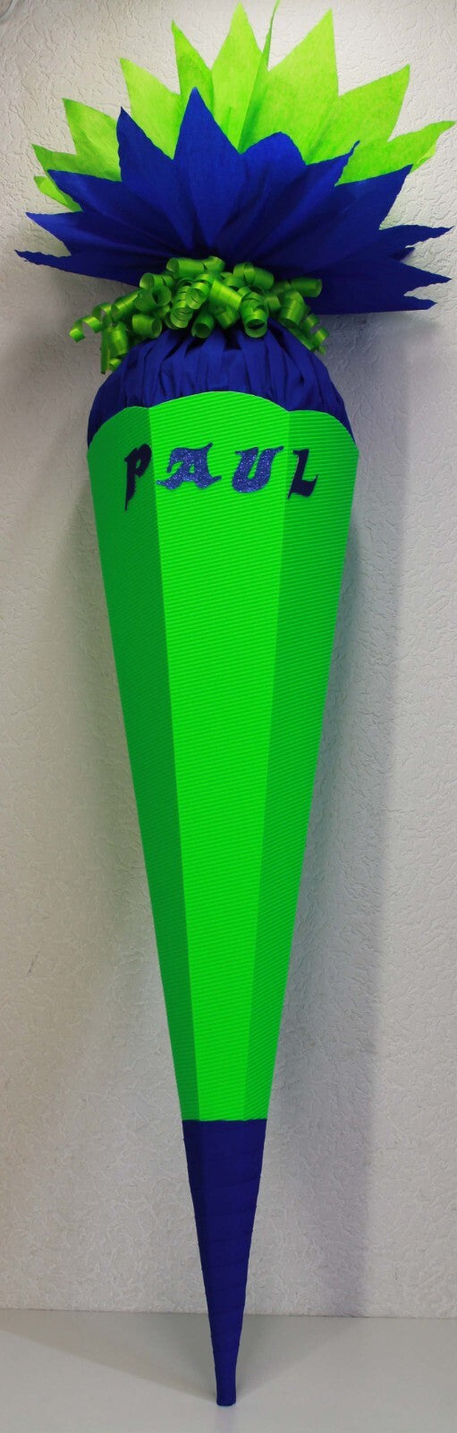 SCHULTÜTE ZUCKERTÜTE OHNE BUCHSTABEN !!KORPUS 70 80 85 90 100cm REGENBOGENFARBEN