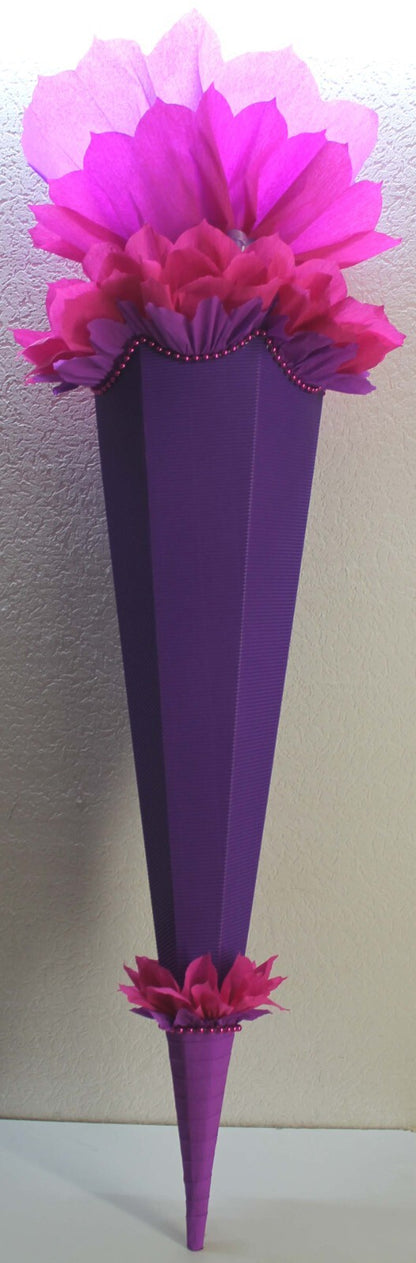 SCHULTÜTE ZUCKERTÜTE OHNE BUCHSTABEN !! Rohling 40 70 75 80 85 90 100cm Mädchen