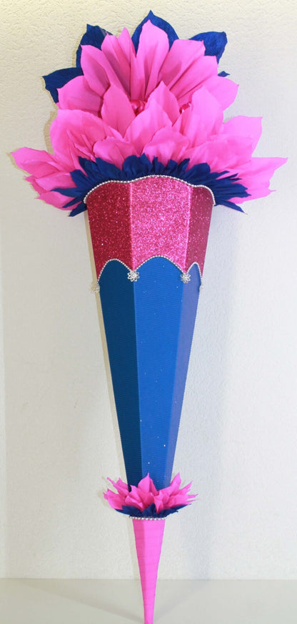 SCHULTÜTE ZUCKERTÜTE OHNE BUCHSTABEN ! Rohling 70 75 80 85 cm Mädchen GLITZER