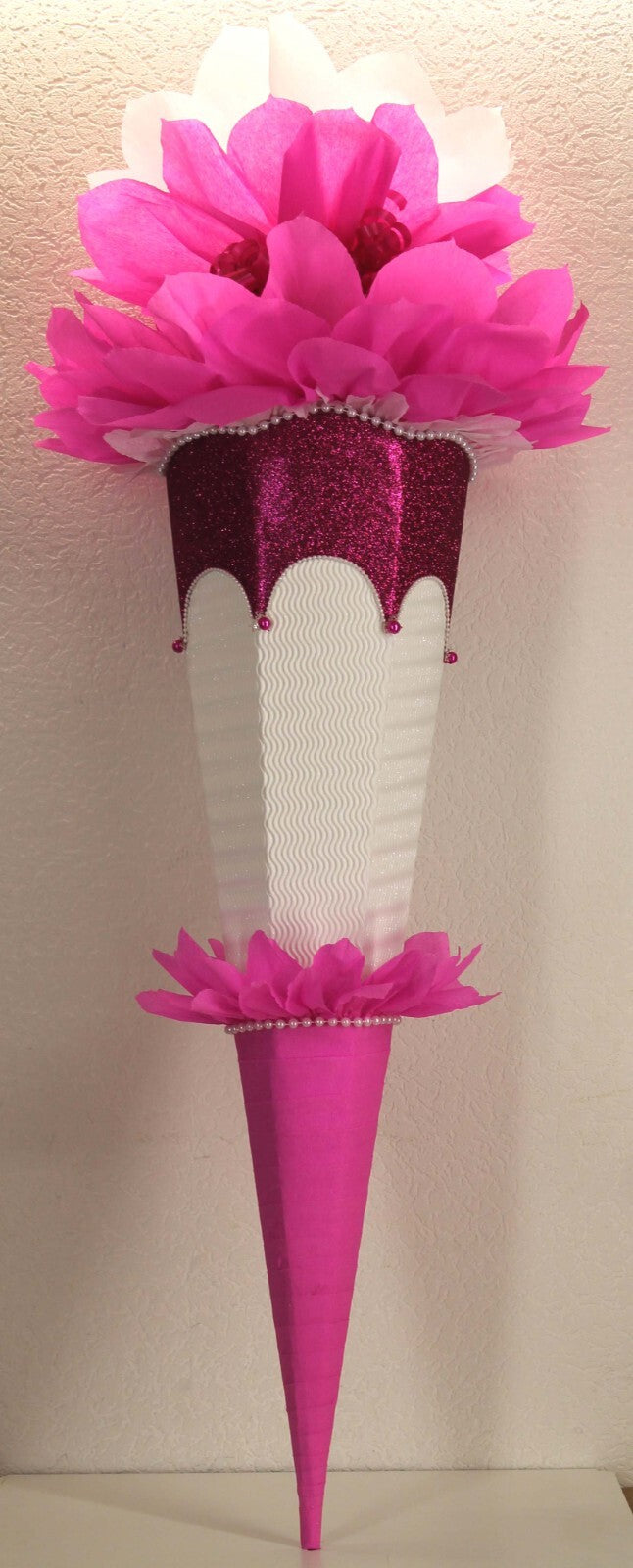 SCHULTÜTE ZUCKERTÜTE OHNE BUCHSTABEN ! Rohling 70 75 80 85 cm Mädchen GLITZER