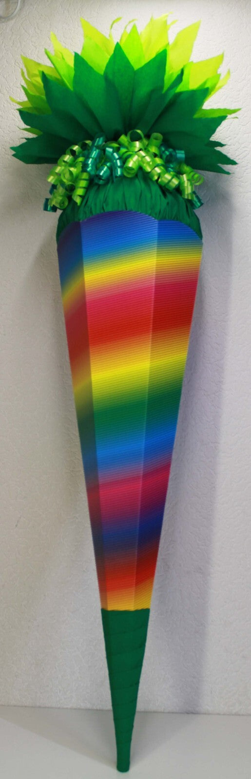 SCHULTÜTE ZUCKERTÜTE OHNE BUCHSTABEN !!KORPUS 70 80 85 90 100cm REGENBOGENFARBEN