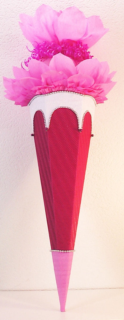 SCHULTÜTE ZUCKERTÜTE OHNE BUCHSTABEN ! Rohling 70 75 80 85 cm Mädchen GLITZER