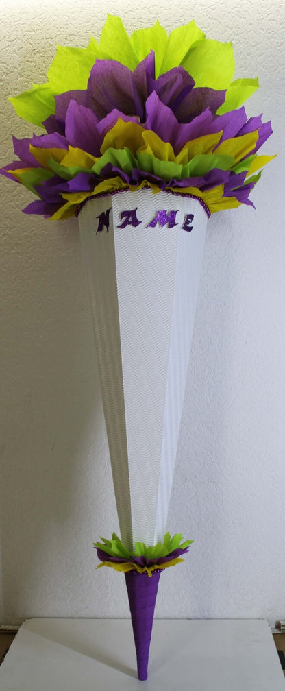 SCHULTÜTE ZUCKERTÜTE OHNE BUCHSTABEN !! Rohling40 70 75 80 85 90 100cm Mädchen