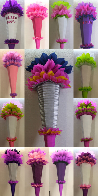 SCHULTÜTE ZUCKERTÜTE OHNE BUCHSTABEN !! Rohling40 70 75 80 85 90 100cm Mädchen