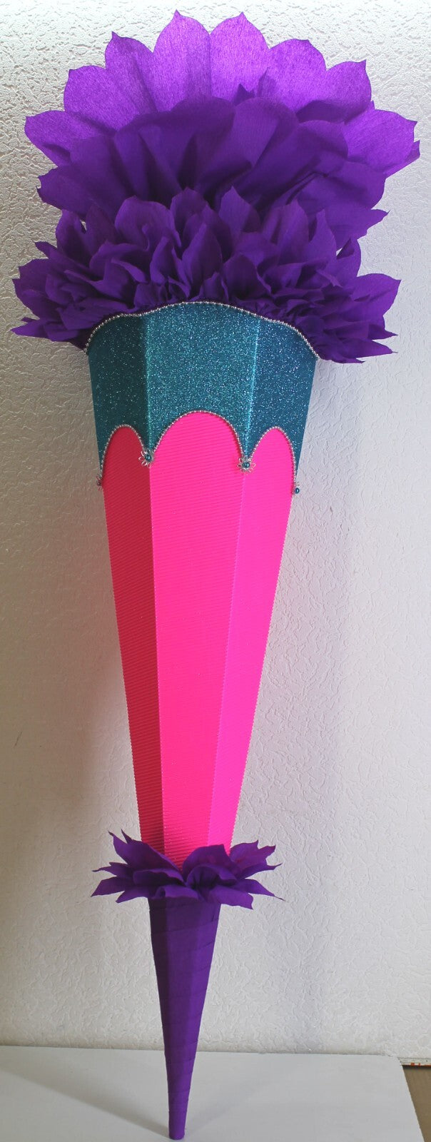 SCHULTÜTE ZUCKERTÜTE OHNE BUCHSTABEN ! Rohling 70 75 80 85 cm Mädchen GLITZER