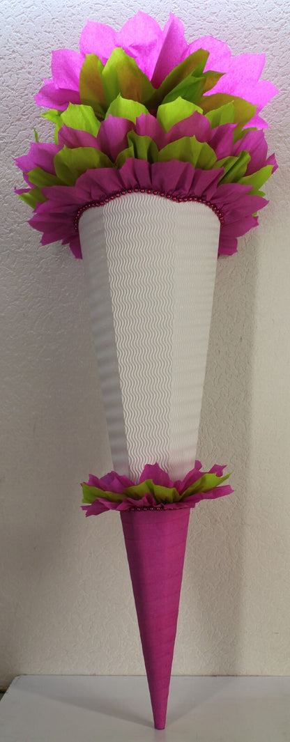 SCHULTÜTE ZUCKERTÜTE OHNE BUCHSTABEN !! Rohling 40 70 75 80 85 90 100cm Mädchen