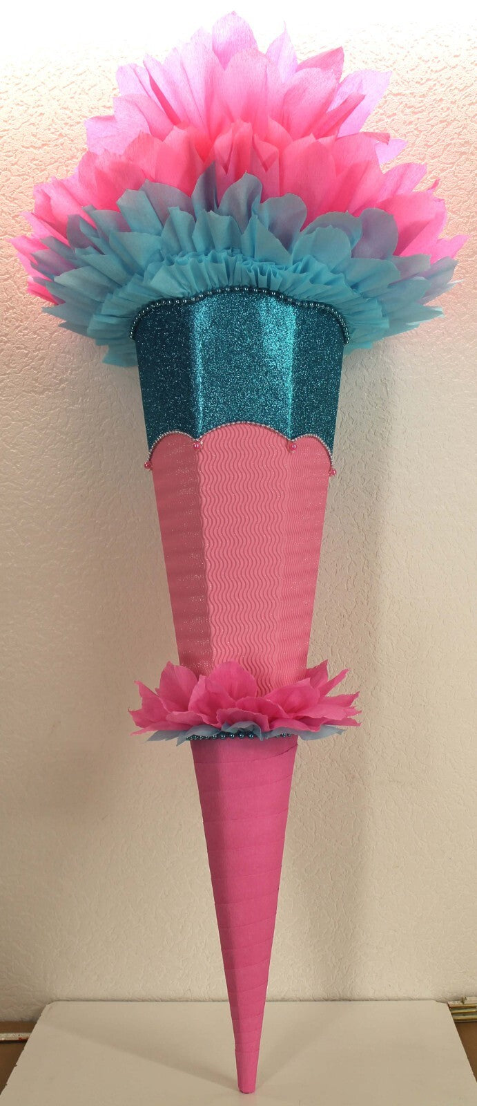 SCHULTÜTE ZUCKERTÜTE OHNE BUCHSTABEN ! Rohling 70 75 80 85 cm Mädchen GLITZER