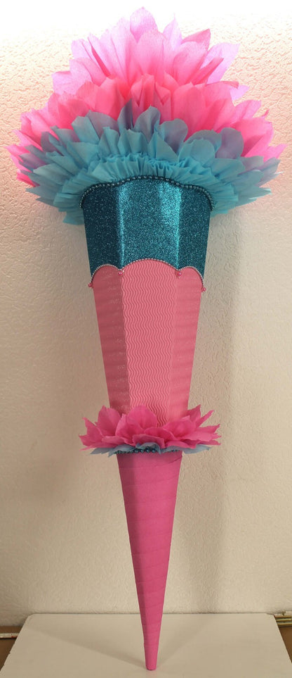 SCHULTÜTE ZUCKERTÜTE OHNE BUCHSTABEN ! Rohling 70 75 80 85 cm Mädchen GLITZER