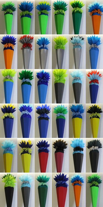 SCHULTÜTE ZUCKERTÜTE OHNE BUCHSTABEN Rohling70 85 1m farblich passend Tornister