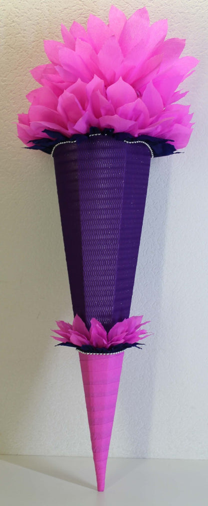SCHULTÜTE ZUCKERTÜTE OHNE BUCHSTABEN !! Rohling 40 70 75 80 85 90 100cm Mädchen