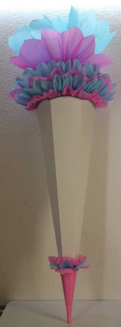 SCHULTÜTE ZUCKERTÜTE OHNE BUCHSTABEN !! Rohling 40 70 75 80 85 90 100cm Mädchen