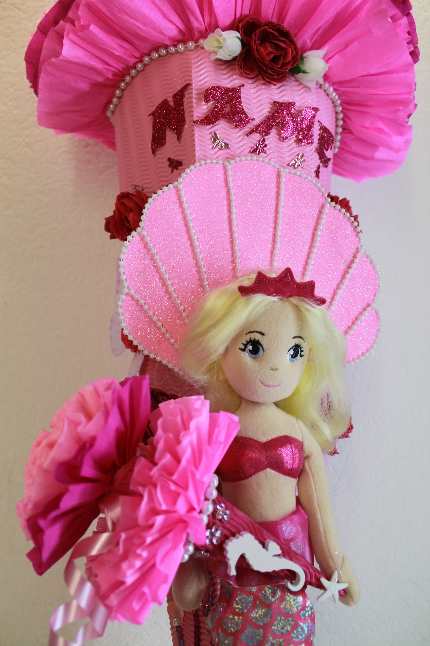 SCHULTÜTE ZUCKERTÜTE Nixe für MÄDCHEN EINSCHULUNG 2025 pink rosa weiß