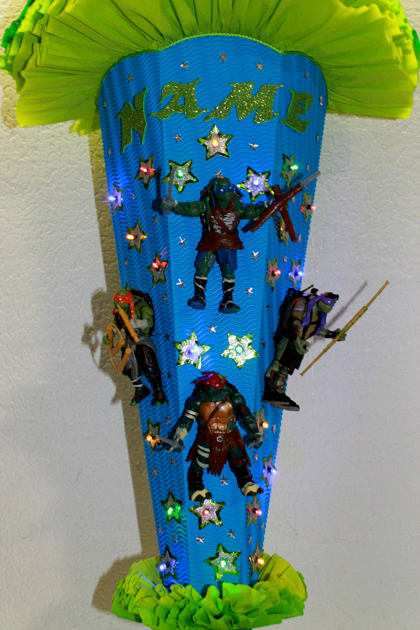 SCHULTÜTE ZUCKERTÜTE Ninja Turtles Rohling 80cm Jungs blau grün