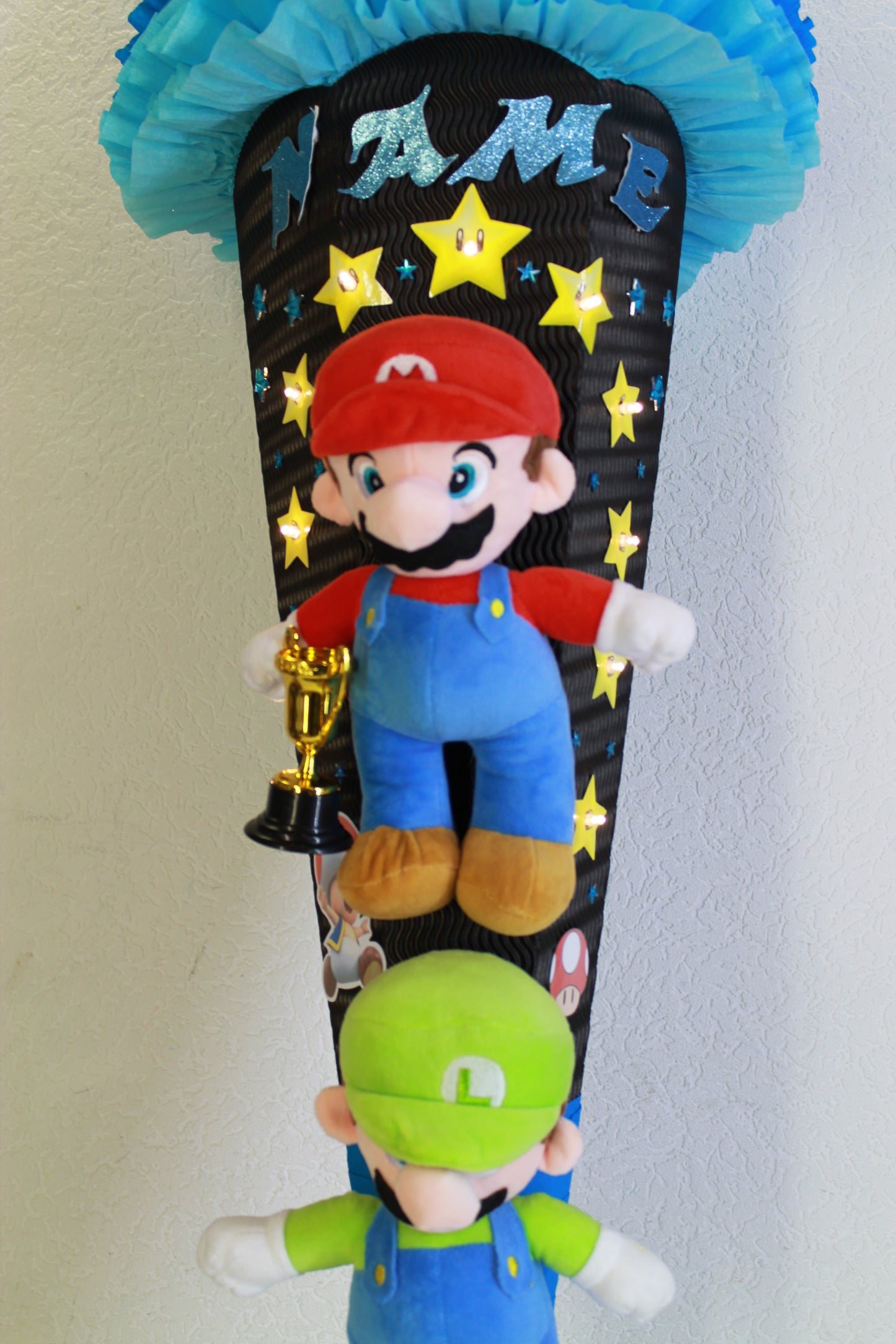 SCHULTÜTE ZUCKERTÜTE Super Mario Rohling 80cm Jungs blau schwarz
