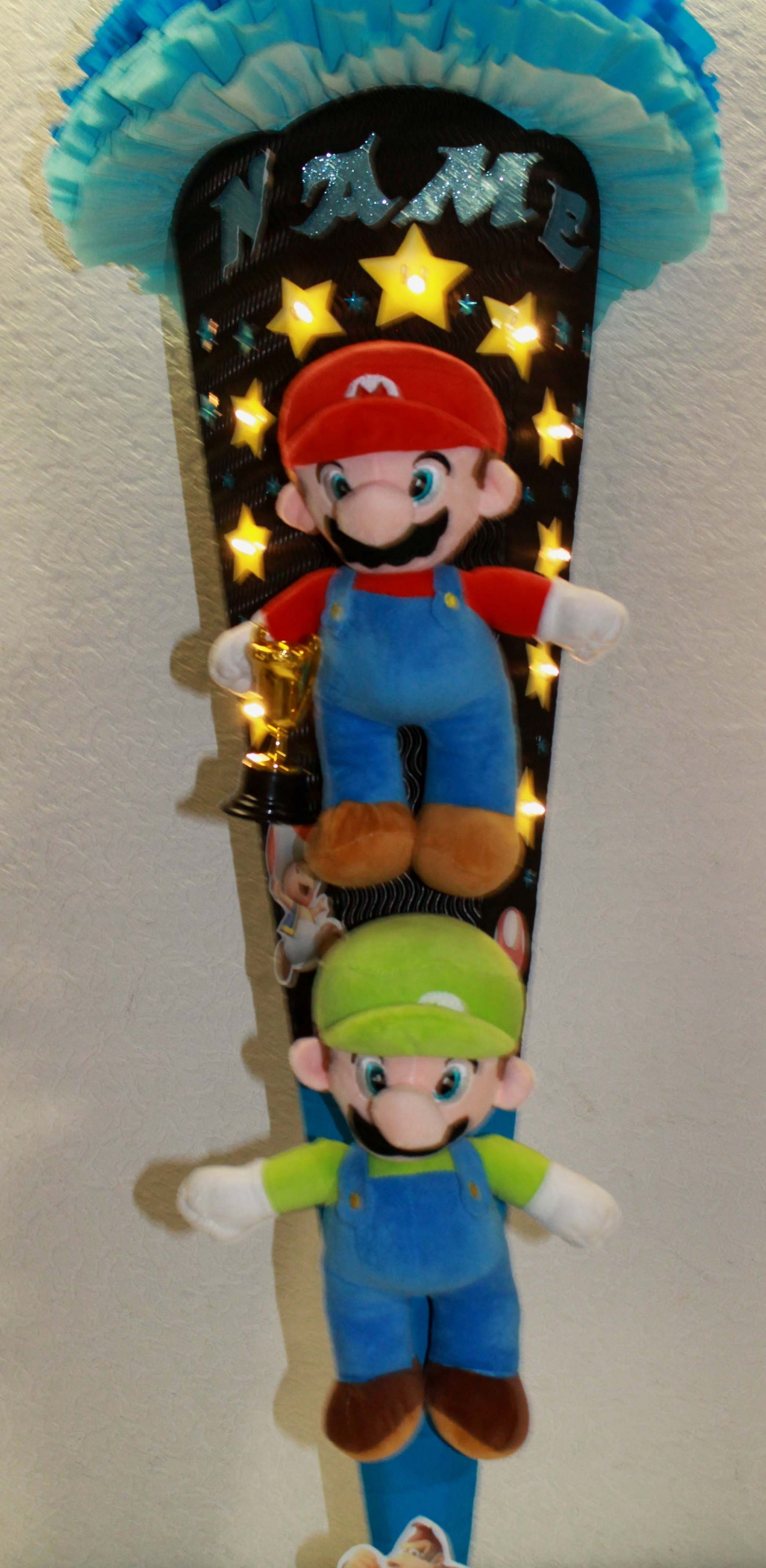 SCHULTÜTE ZUCKERTÜTE Super Mario Rohling 80cm Jungs blau schwarz
