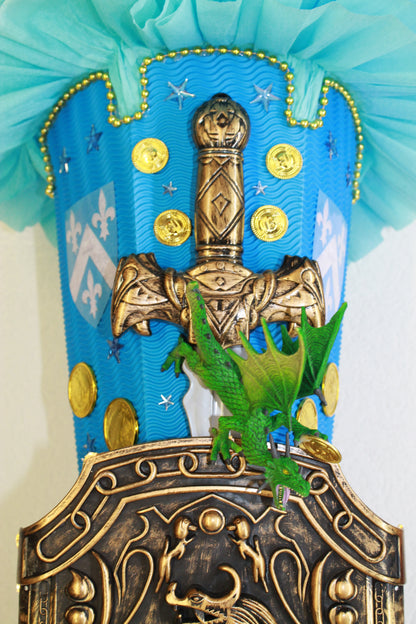 SCHULTÜTE ZUCKERTÜTE Ritter + Schwert Rohling 85cm Jungs blau hellblau