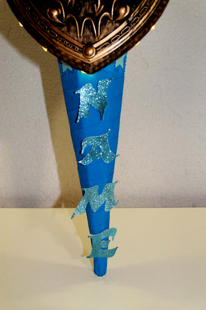 SCHULTÜTE ZUCKERTÜTE Ritter + Schwert Rohling 85cm Jungs blau hellblau