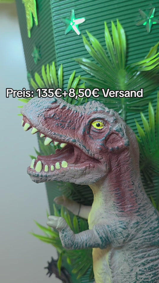 SCHULTÜTE ZUCKERTÜTE DINO Rex Jungs schwarz dunkelgrün hellgrün grün