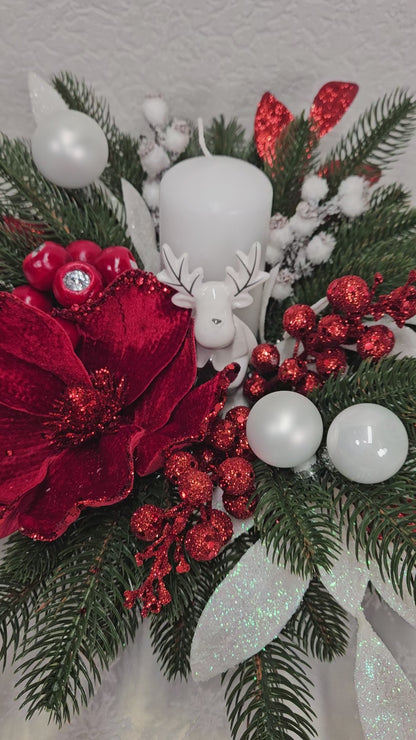 Weihnachtsgesteck, Weihnachtsdeko, Adventsgesteck, Tischgesteck, Festliche Dekor
