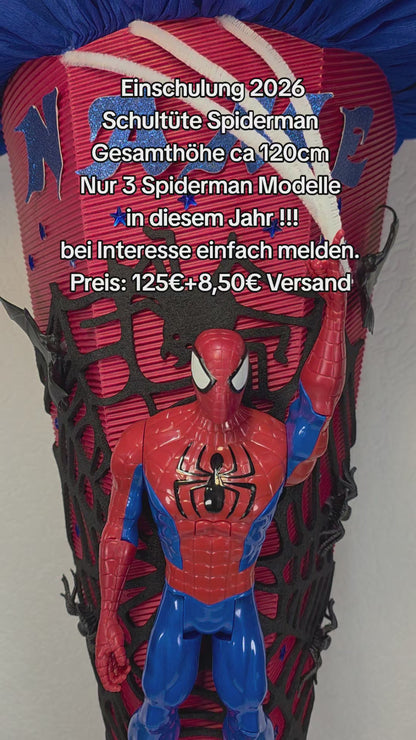 XXL SCHULTÜTE ZUCKERTÜTE Spiderman Jungs rot blau