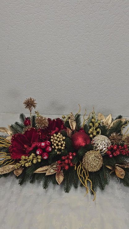 Weihnachtsgesteck, Girlande, Gesteck, Tischdekor, Tischgesteck, Winterdekor, Advent