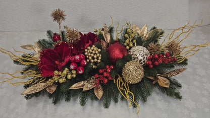 Weihnachtsgesteck, Girlande, Gesteck, Tischdekor, Tischgesteck, Winterdekor, Advent