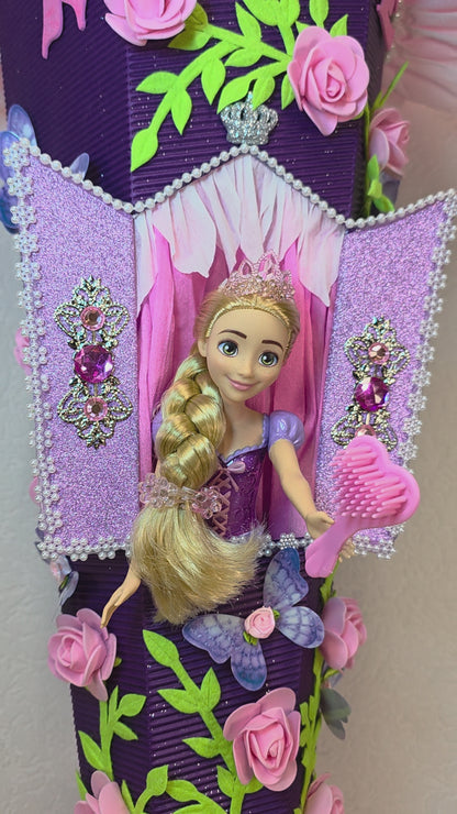 SCHULTÜTE ZUCKERTÜTE RAPUNZEL für MÄDCHEN EINSCHULUNG in lila weiß rosa