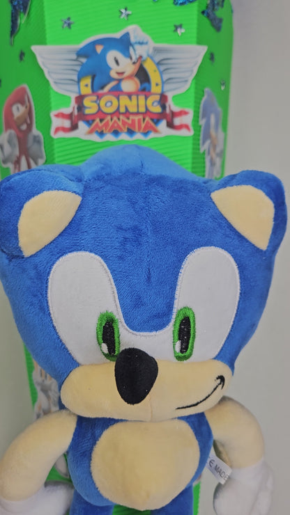 SCHULTÜTE ZUCKERTÜTE "SONIC" Rohling 85cm für Jungs blau hellblau leuchtgrün