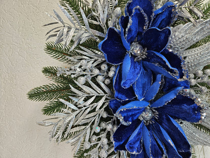 Dekor Stern Weihnachtsgesteck, Weihnachtsdeko, Adventsgesteck, Wandgeschenk