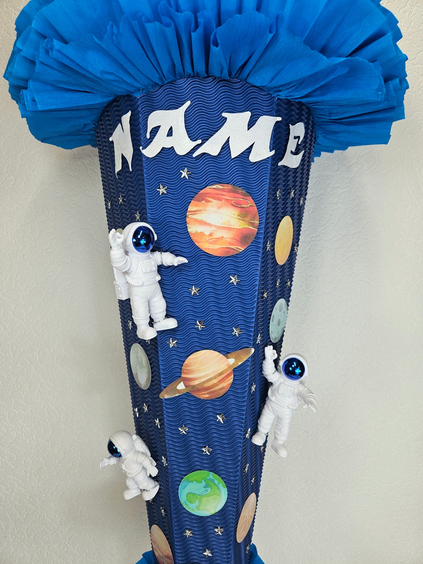 SCHULTÜTE ZUCKERTÜTE "WELTALL ASTRONAUTEN" für Jungs dunkelblau blau