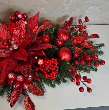 Weihnachtsgesteck + Adventsgesteck, Kamingesteck, Chrismes, Rehe, Weihnachtsdeko Weihnachtsblumen Tischdekor, Tischgesteck, Winterdekor,Advent
