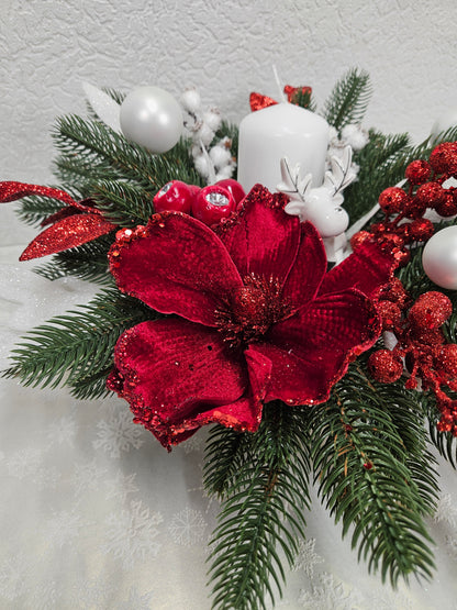 Weihnachtsgesteck, Weihnachtsdeko, Adventsgesteck, Tischgesteck, Festliche Dekor