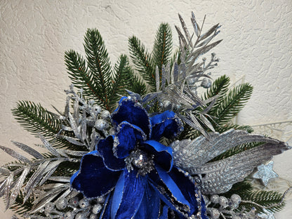 Dekor Stern Weihnachtsgesteck, Weihnachtsdeko, Adventsgesteck, Wandgeschenk