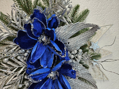 Dekor Stern Weihnachtsgesteck, Weihnachtsdeko, Adventsgesteck, Wandgeschenk