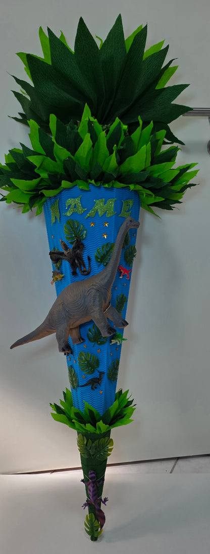 SCHULTÜTE ZUCKERTÜTE Dinosaurier Dinos für Jungs blau grün dunkelgrün