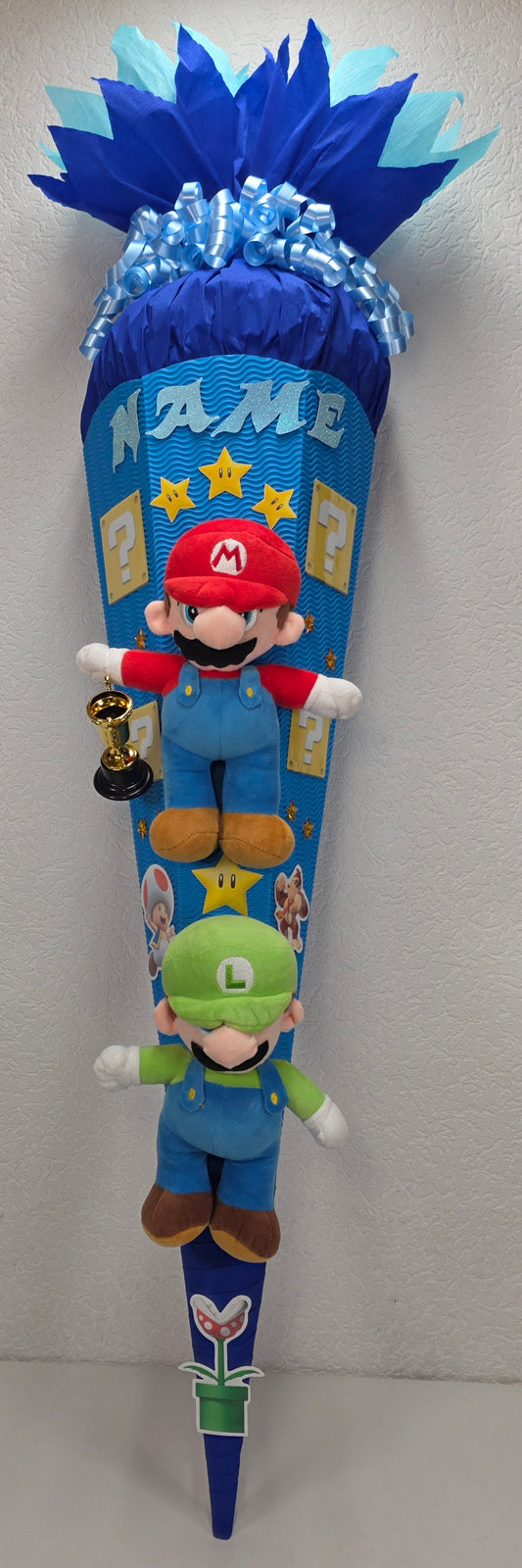 SCHULTÜTE ZUCKERTÜTE Super Mario Jungs dunkelblau blau hellblau