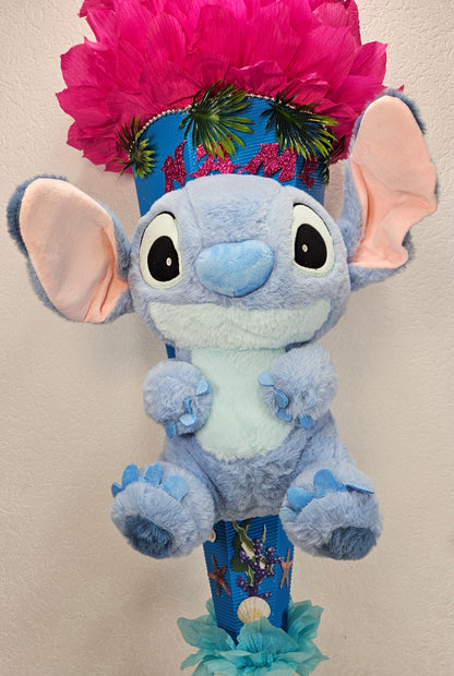 SCHULTÜTE ZUCKERTÜTE Stitch für MÄDCHEN EINSCHULUNG 2025 blau pink silber