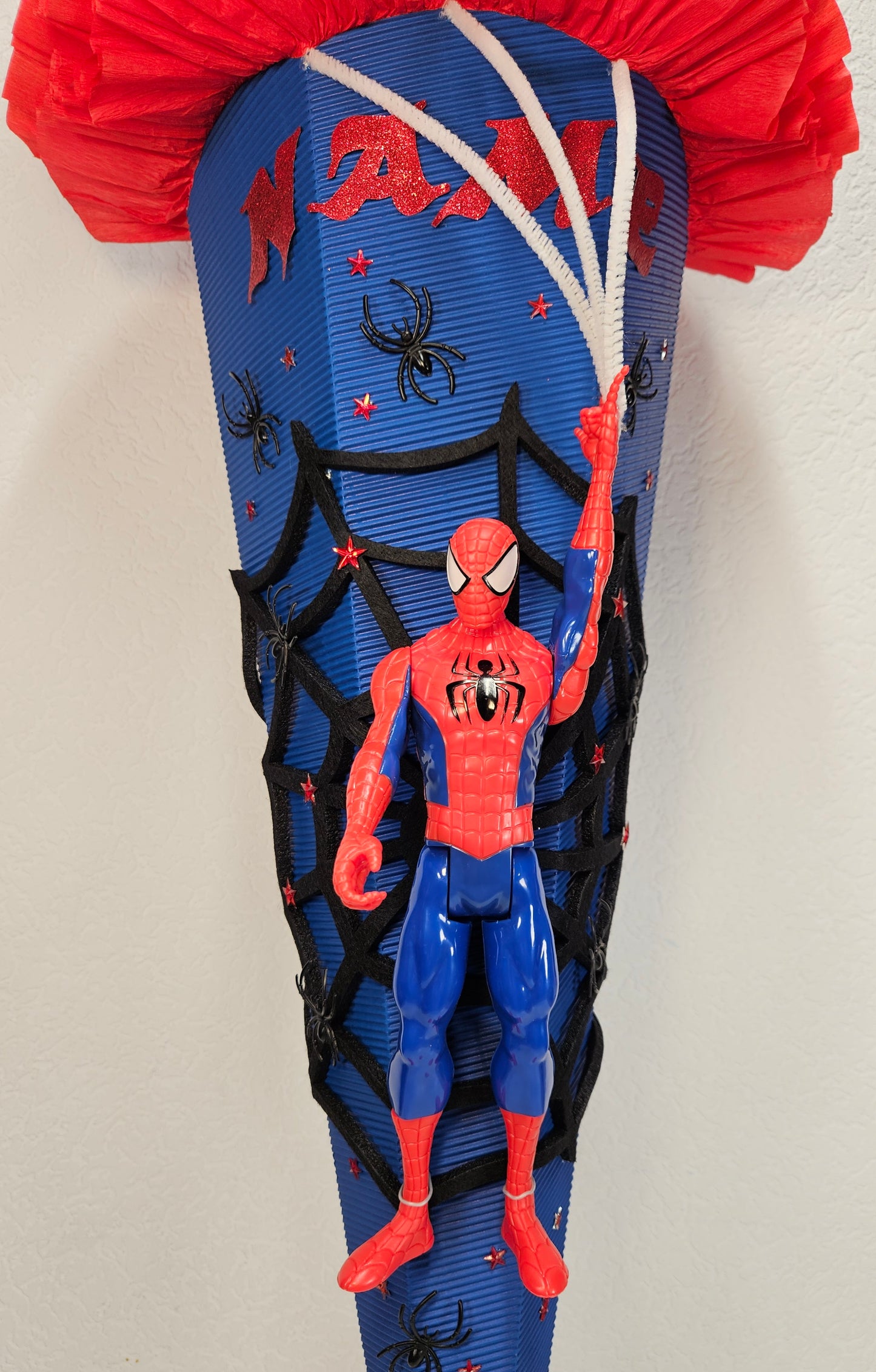 SCHULTÜTE ZUCKERTÜTE "Spiderman" für Jungs dunkelblau rot
