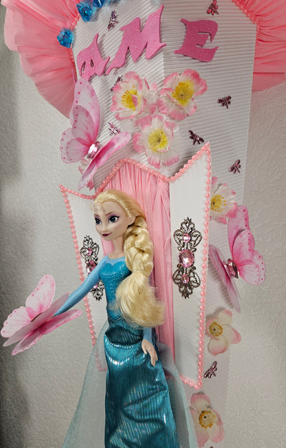 SCHULTÜTE ZUCKERTÜTE "Eiskönigin Elsa" EINSCHULUNG 2025 rosa weiß