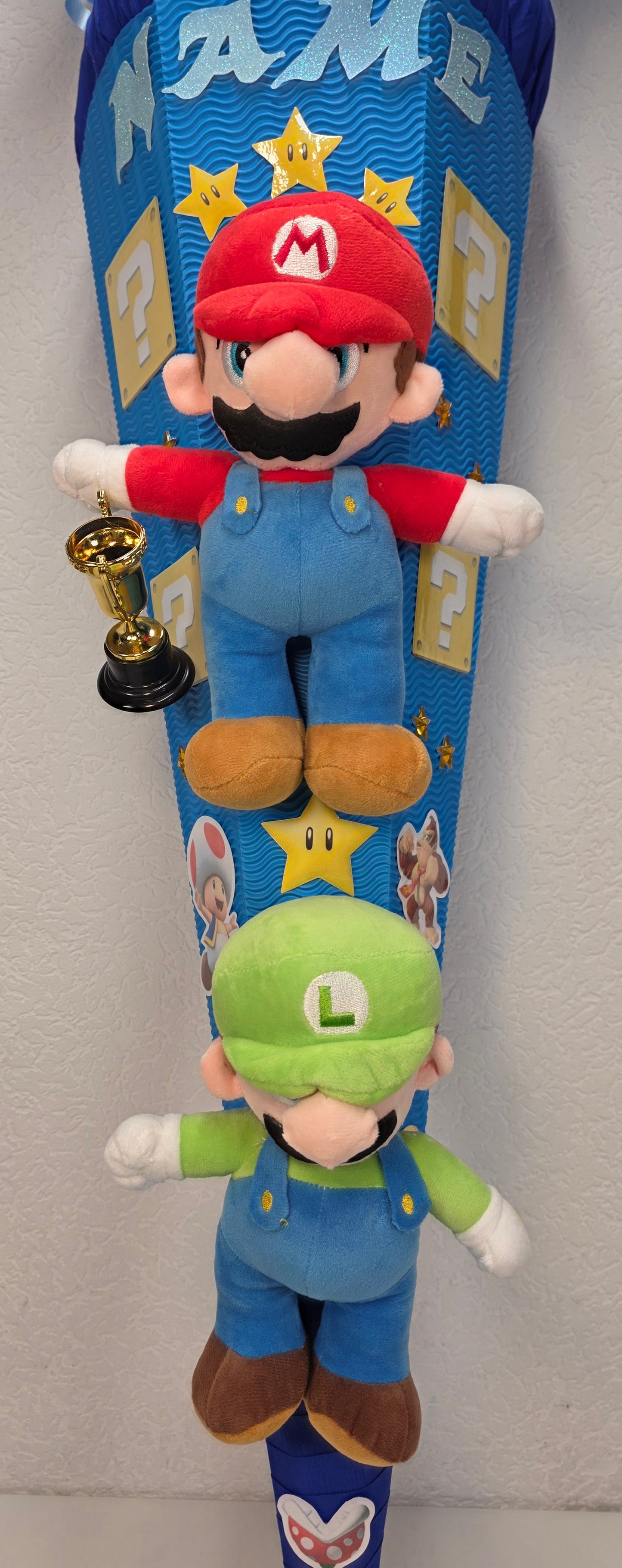 SCHULTÜTE ZUCKERTÜTE Super Mario Jungs dunkelblau blau hellblau