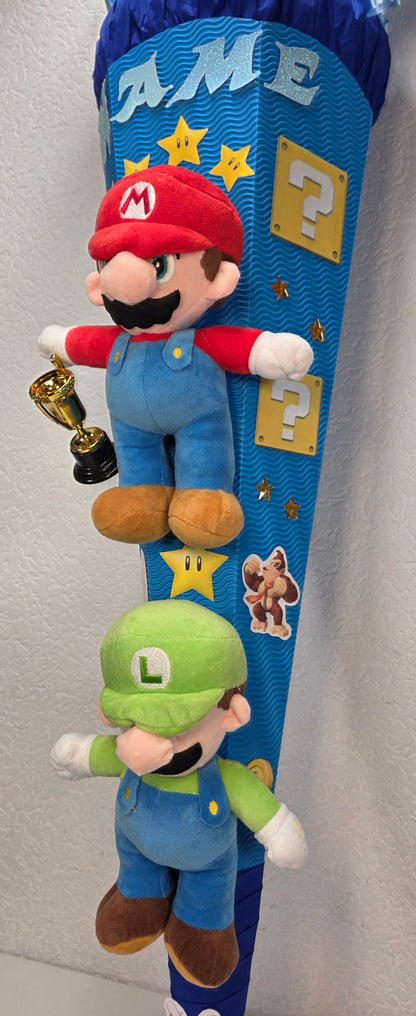 SCHULTÜTE ZUCKERTÜTE Super Mario Jungs dunkelblau blau hellblau